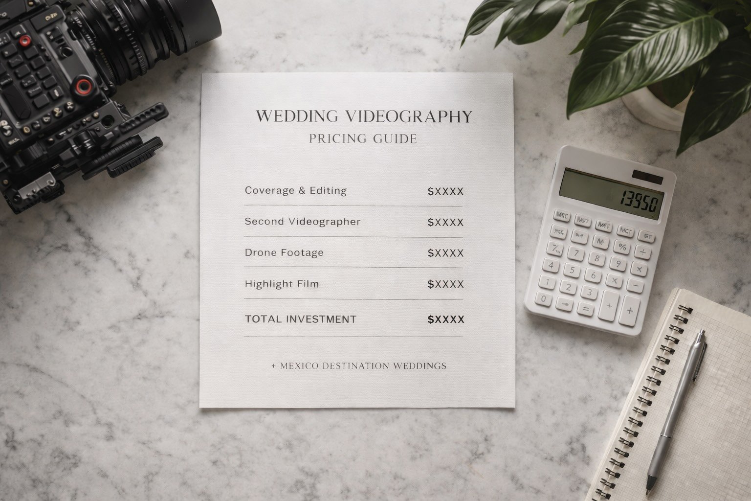 Home 16 Riviera Maya wedding videographer pricing guide breakdown showing cost factors and investment value.